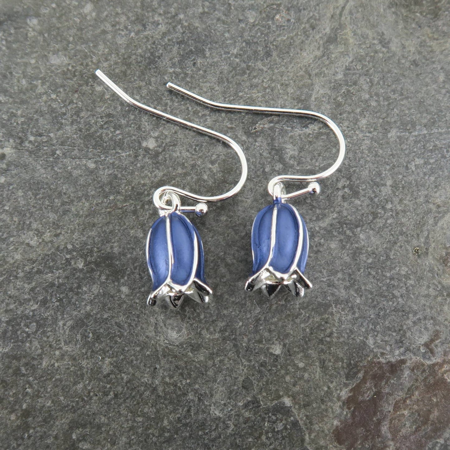 Bluebell Flower Single Drop Hook Earrings