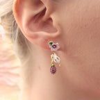 Blackberry & Mouse Drop Earrings