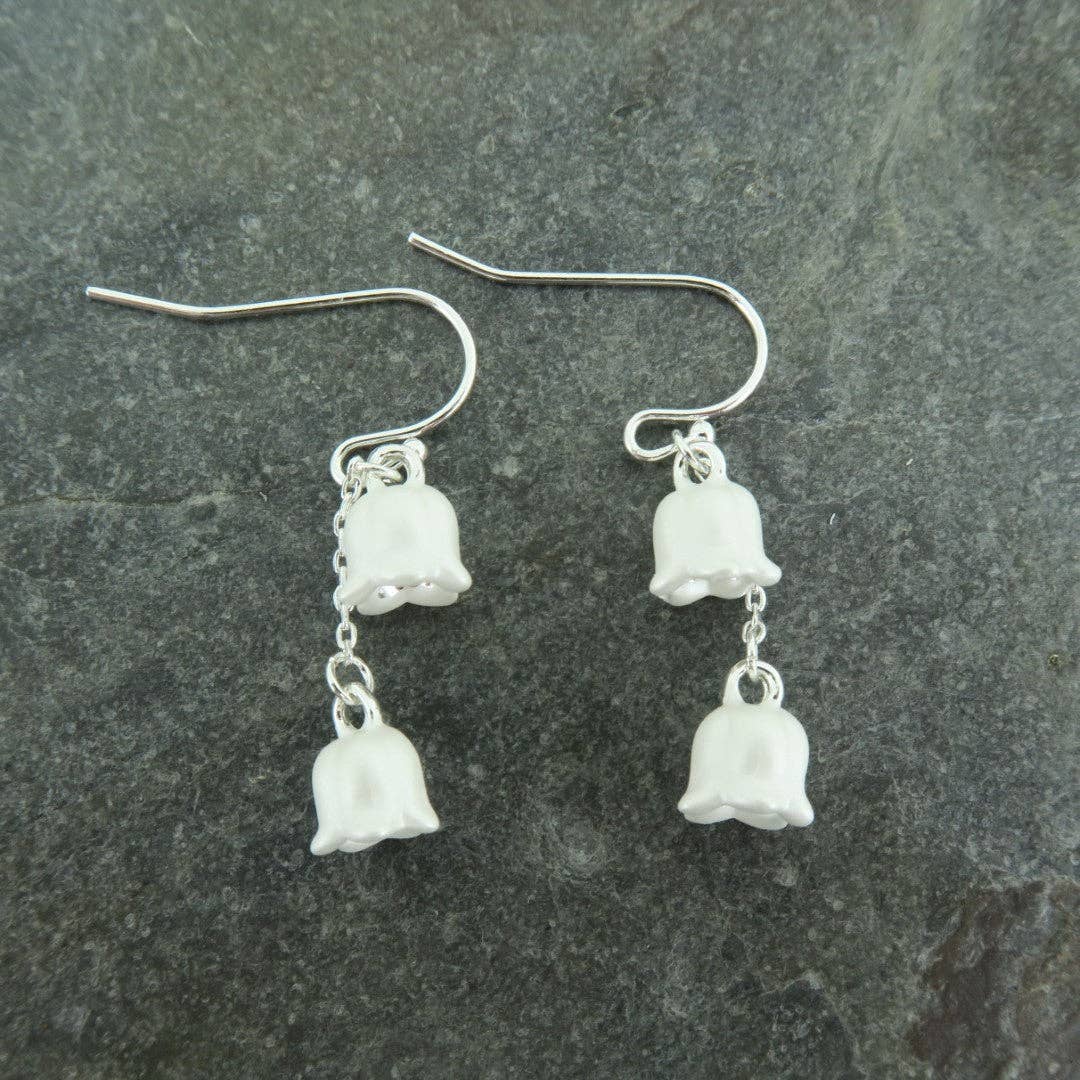Lily of The Valley Earrings, Silver Plated