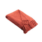 Chenille Throw by Appletree Loft in Terracotta 130 x 180cm