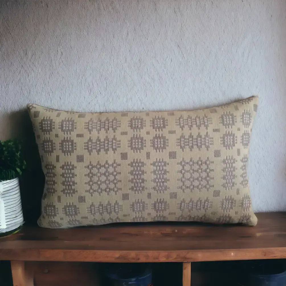 Sage Green  Welsh tapestry Blanket design Cushions