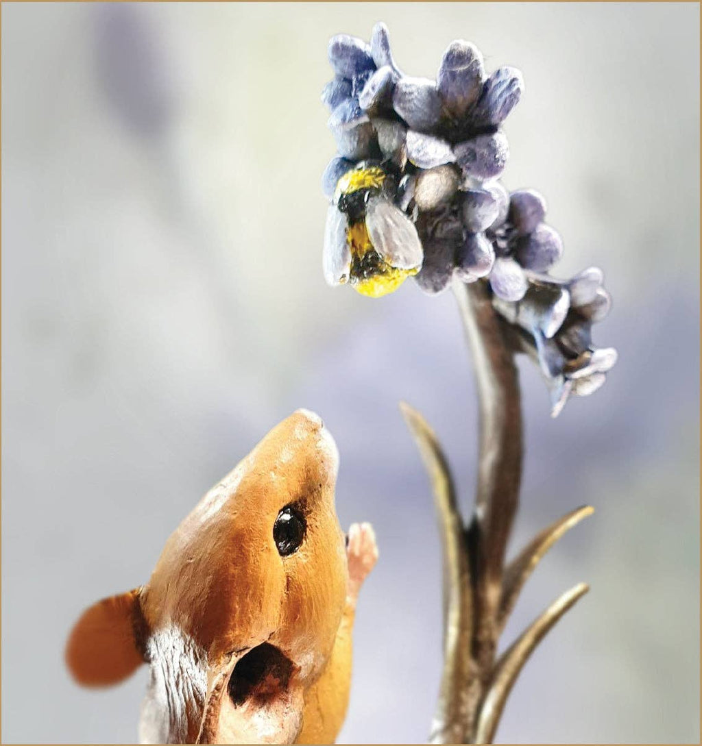 Woodland Mouse, Bluebells & Bee Sculpture