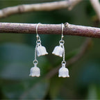 Lily of The Valley Earrings, Silver Plated
