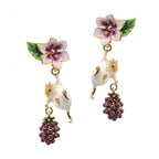 Blackberry & Mouse Drop Earrings
