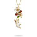 Strawberry & Hanging Mouse Pendant