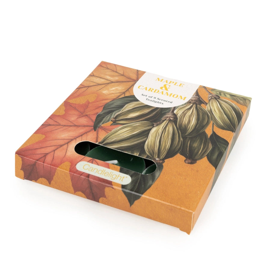 Set of 9 Tealights - Maple and Cardamom 6pk