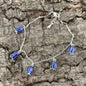 Hand-enamelled bluebell flower charm bracelet