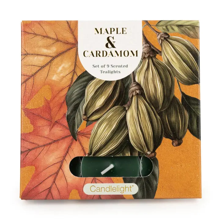 Set of 9 Tealights - Maple and Cardamom 6pk