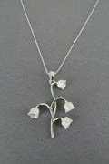 Lily of The Valley Necklace, Silver Plated