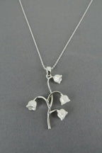 Lily of The Valley Necklace, Silver Plated