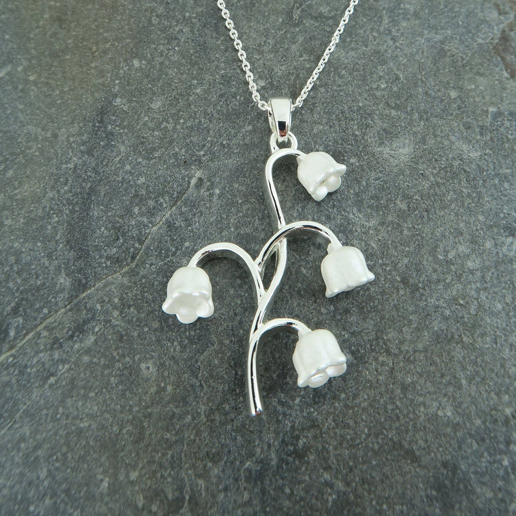 Lily of The Valley Necklace, Silver Plated