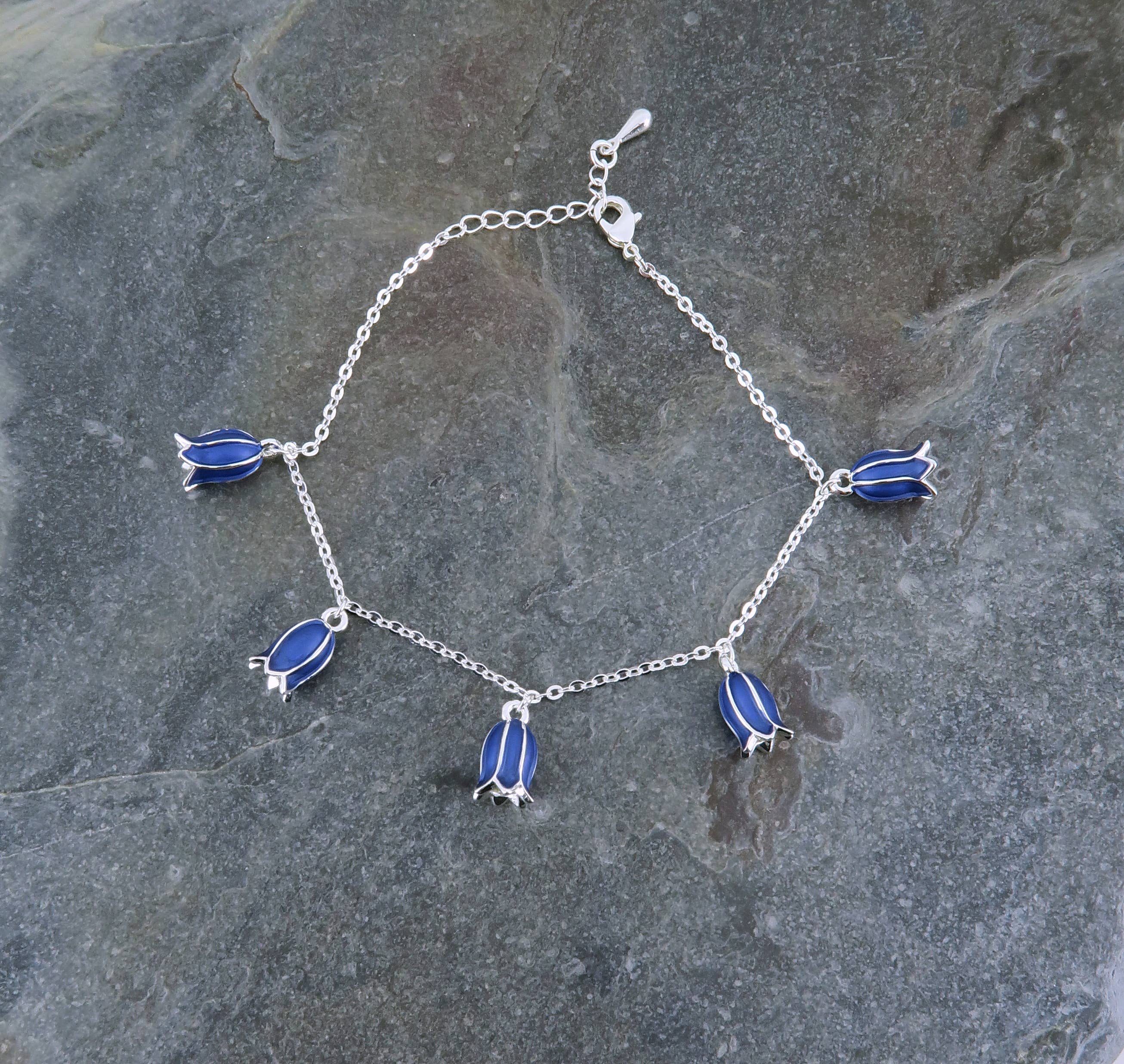 Bluebell Flower Charm Bracelet
