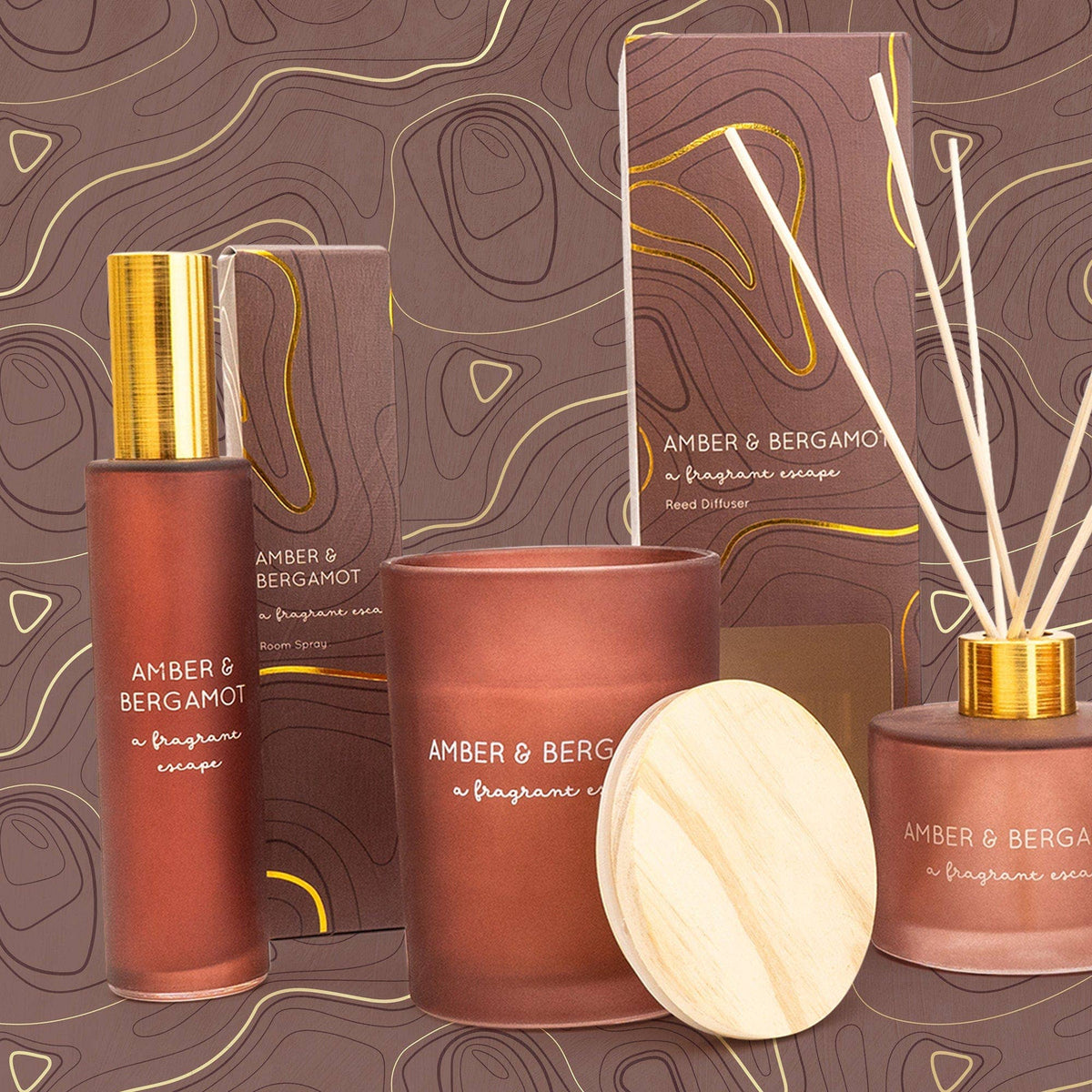 100ml Amber & Bergamot  Room Spray - Amber Shea Scent 1PK (MO)