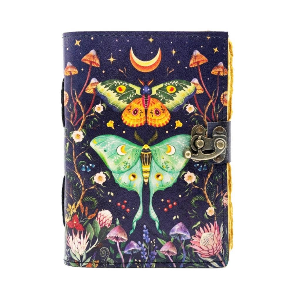 Moth & Butterfly Notebook Journal With Clasp 13 x 18cm
