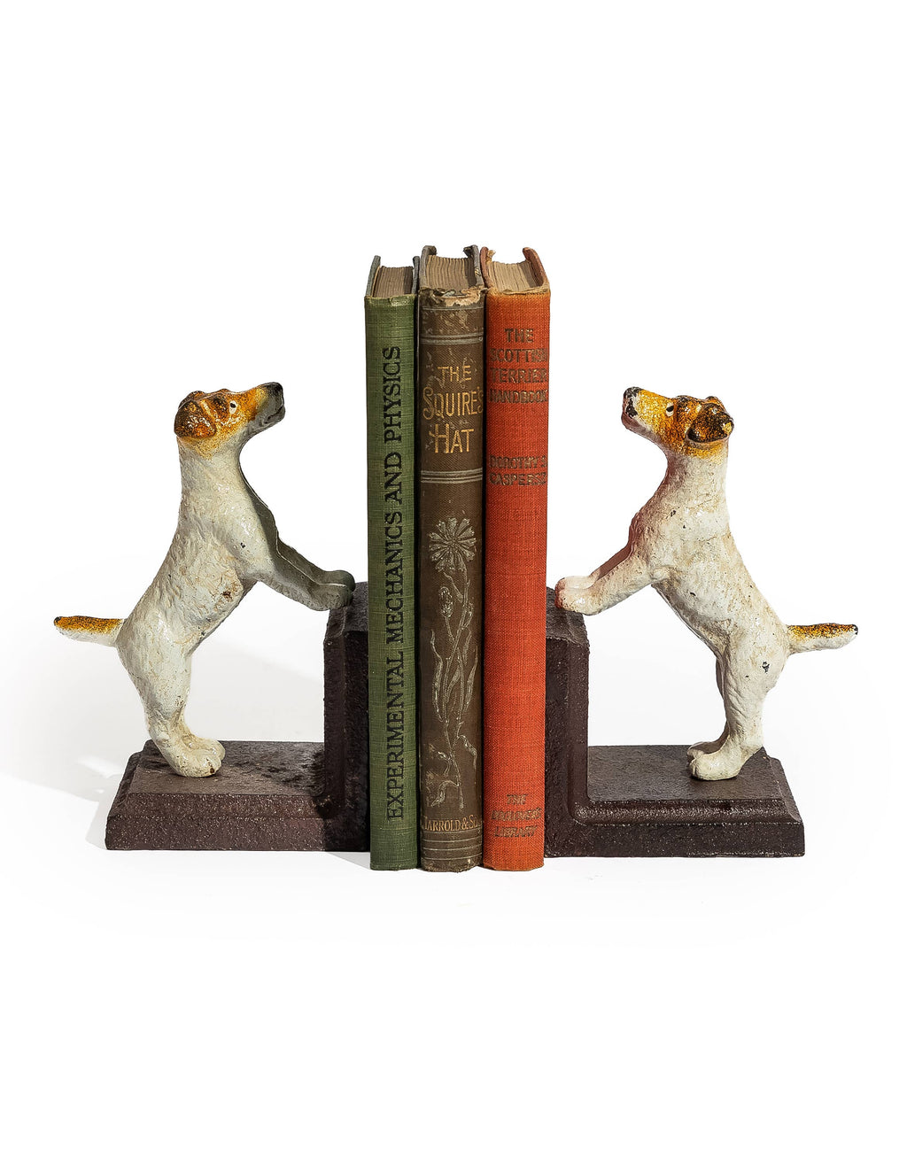 Cast Iron Antiqued Pair of Terrier Bookends