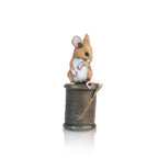 Mouse on Cotton Reel Sculpture