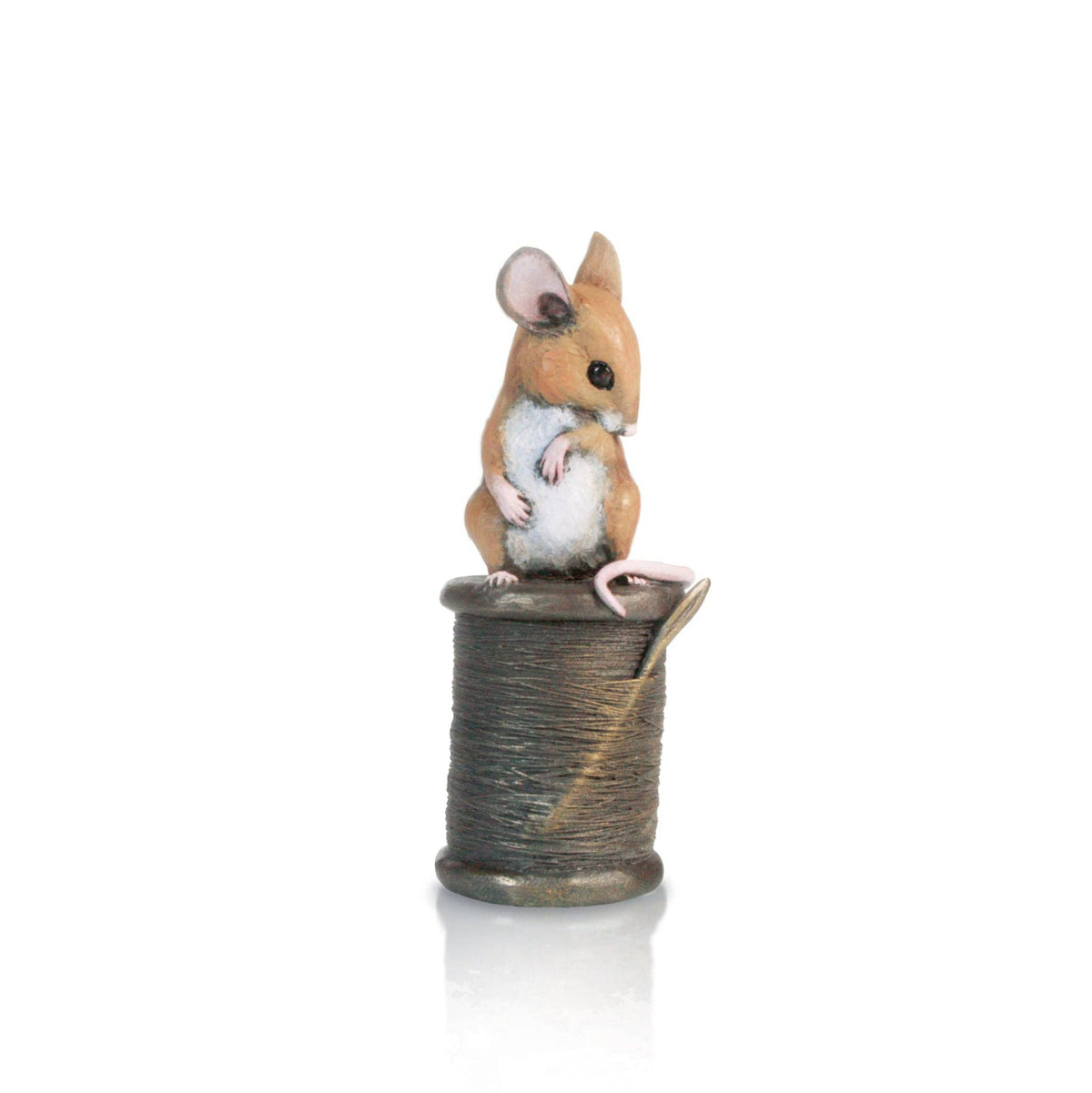 Mouse on Cotton Reel Sculpture