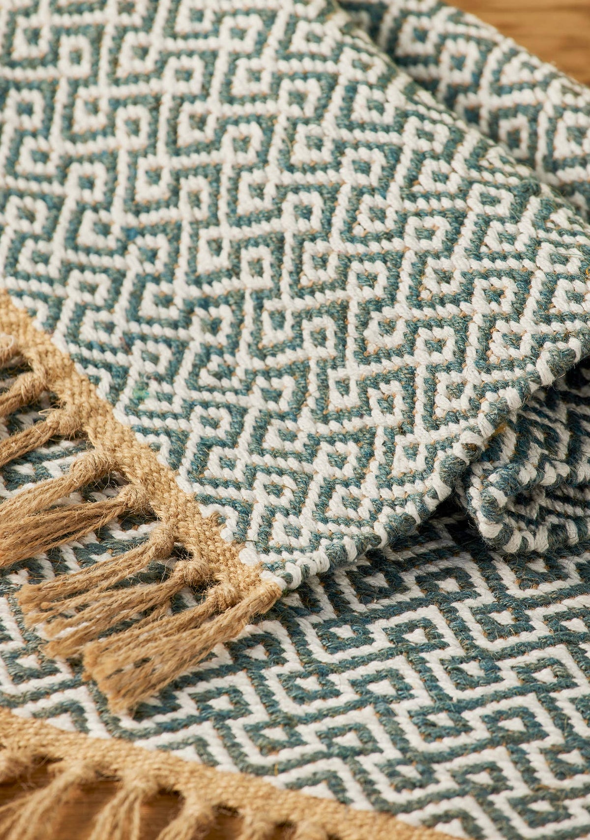 Handwoven Jute & Recycled Cotton Rug