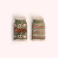 Highland Cow Wrist Warmers in Moss