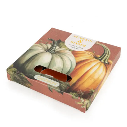 Gift box of nine pumpkin and ginger scented tealights
