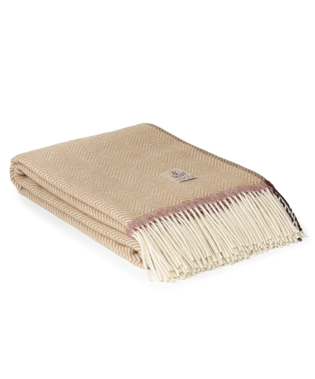 Wool throw blanket Denver Crema