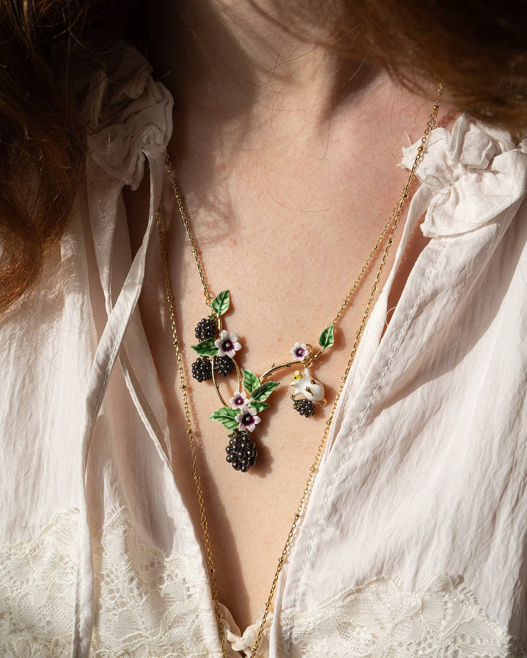 Blackberry and Mouse Necklace
