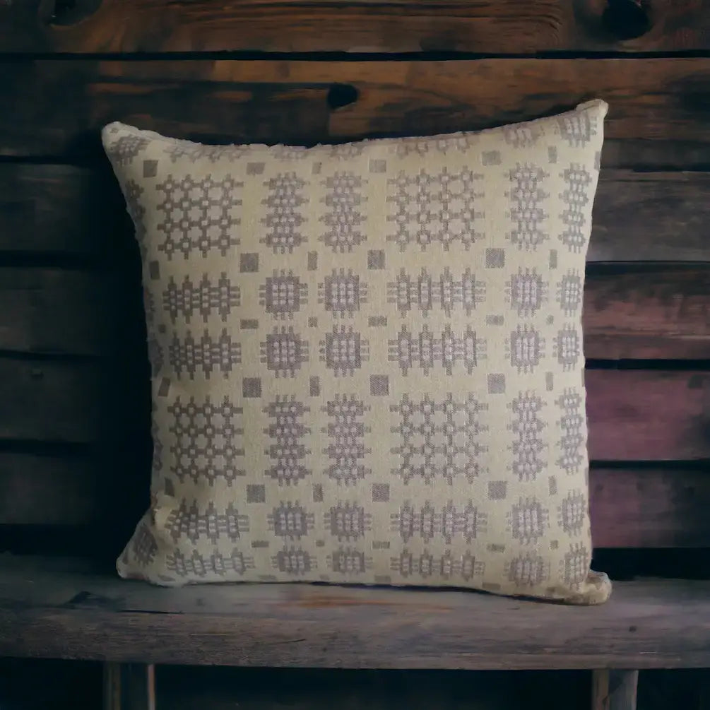 Sage Green  Welsh tapestry Blanket design Cushions