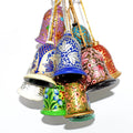 Hand painted wooden Christmas bell ornament assorted 12 pack