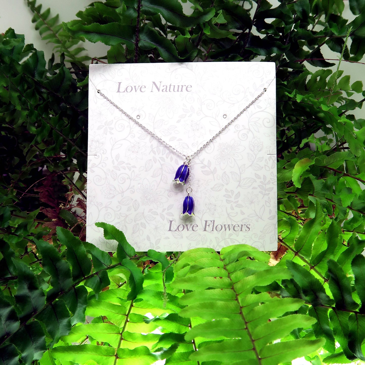 Bluebell Flower Pendant Necklace