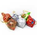Hand painted papier-mâché Christmas lantern baubles assorted