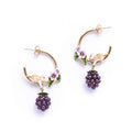 Blackberry & Mouse Hoop Earrings