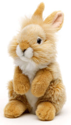 Angora rabbit, standing (beige) - cuddly/plush toy