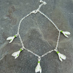 Snowdrop Charm Bracelet, Silver Plated