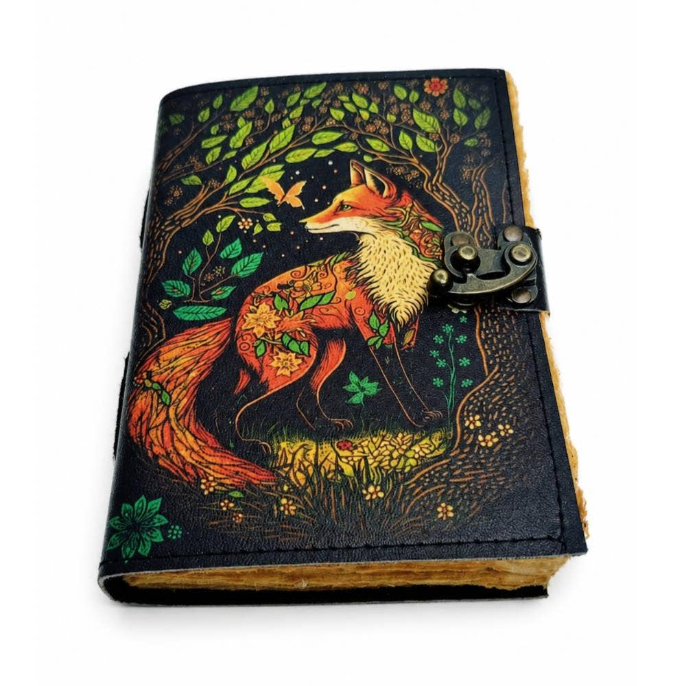 Fox Notebook Journal With Clasp 13 x 18cm