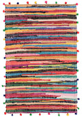 Pom Pom Recycled Rag Rug 60 X 90cm