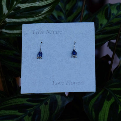 Bluebell Flower Single Drop Hook Earrings