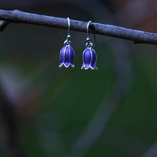 Bluebell Flower Single Drop Hook Earring