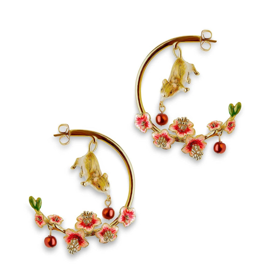 Conker Mouse Hoop Earrings