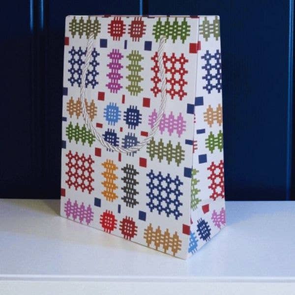 Multi Coloured  Welsh tapestry design paper gift bags