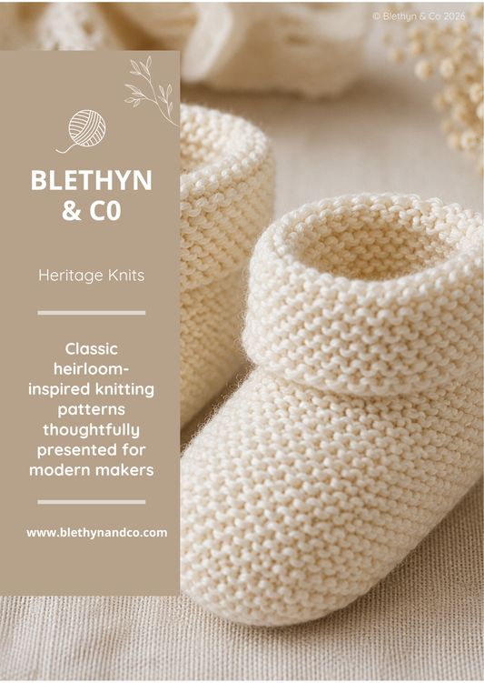 Heirloom baby booties digital knitting pattern