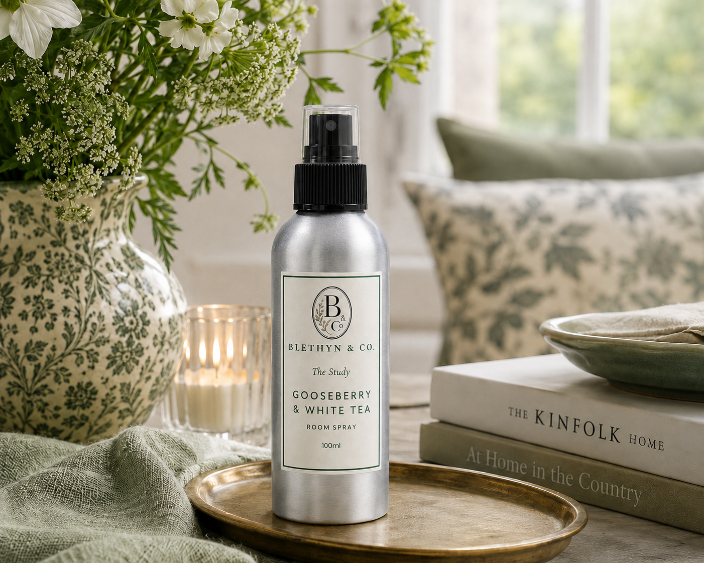 Gooseberry and white tea room spray 100ml bottle