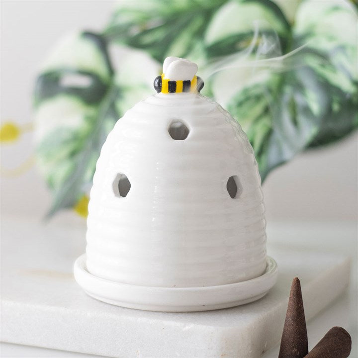 Yellow Beehive Incense Cone Holder