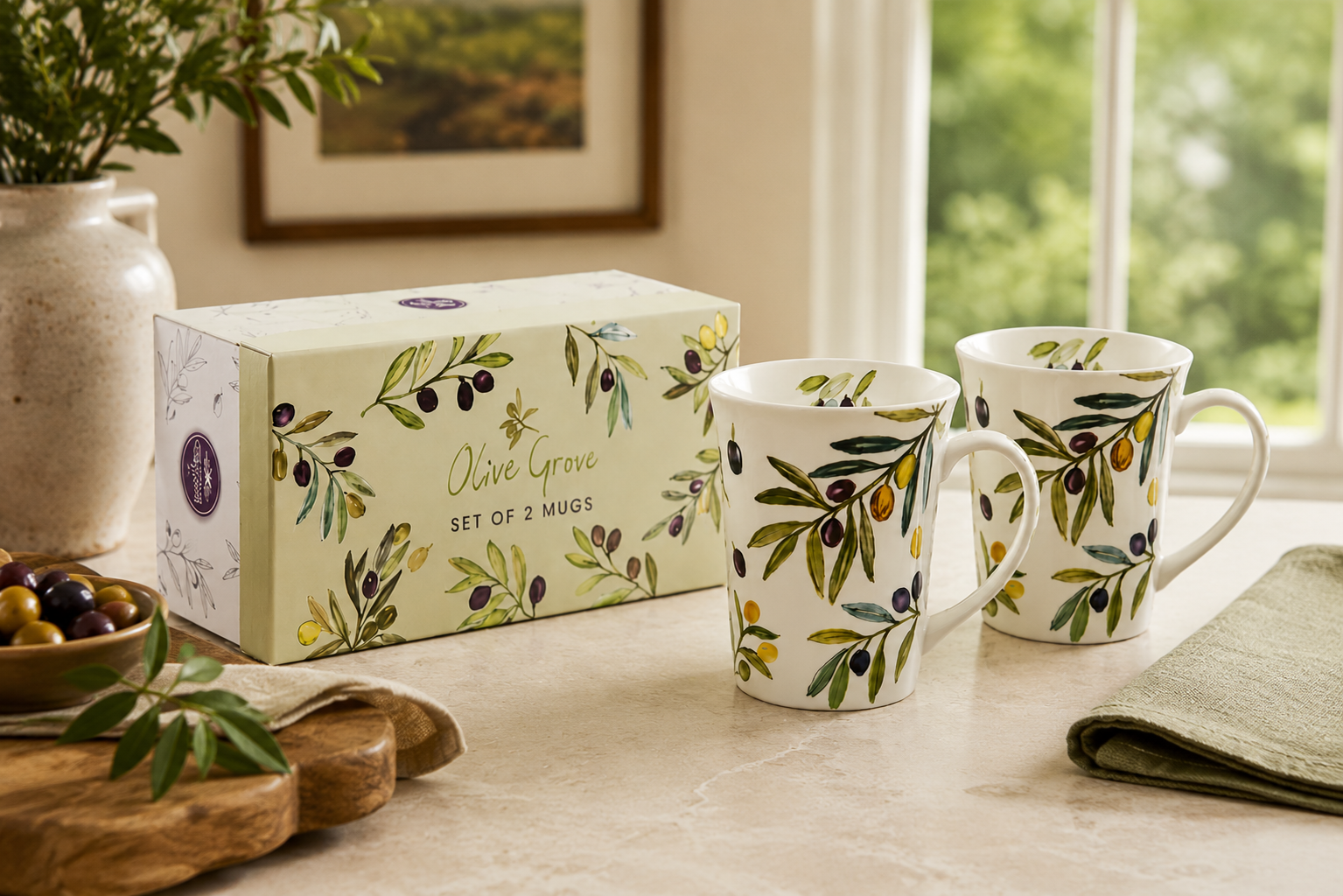 Olive Grove Mug Set