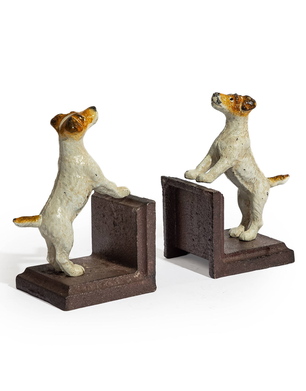 Cast Iron Antiqued Pair of Terrier Bookends