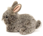 Angora rabbit, lying down (grey) cuddly/plush toy