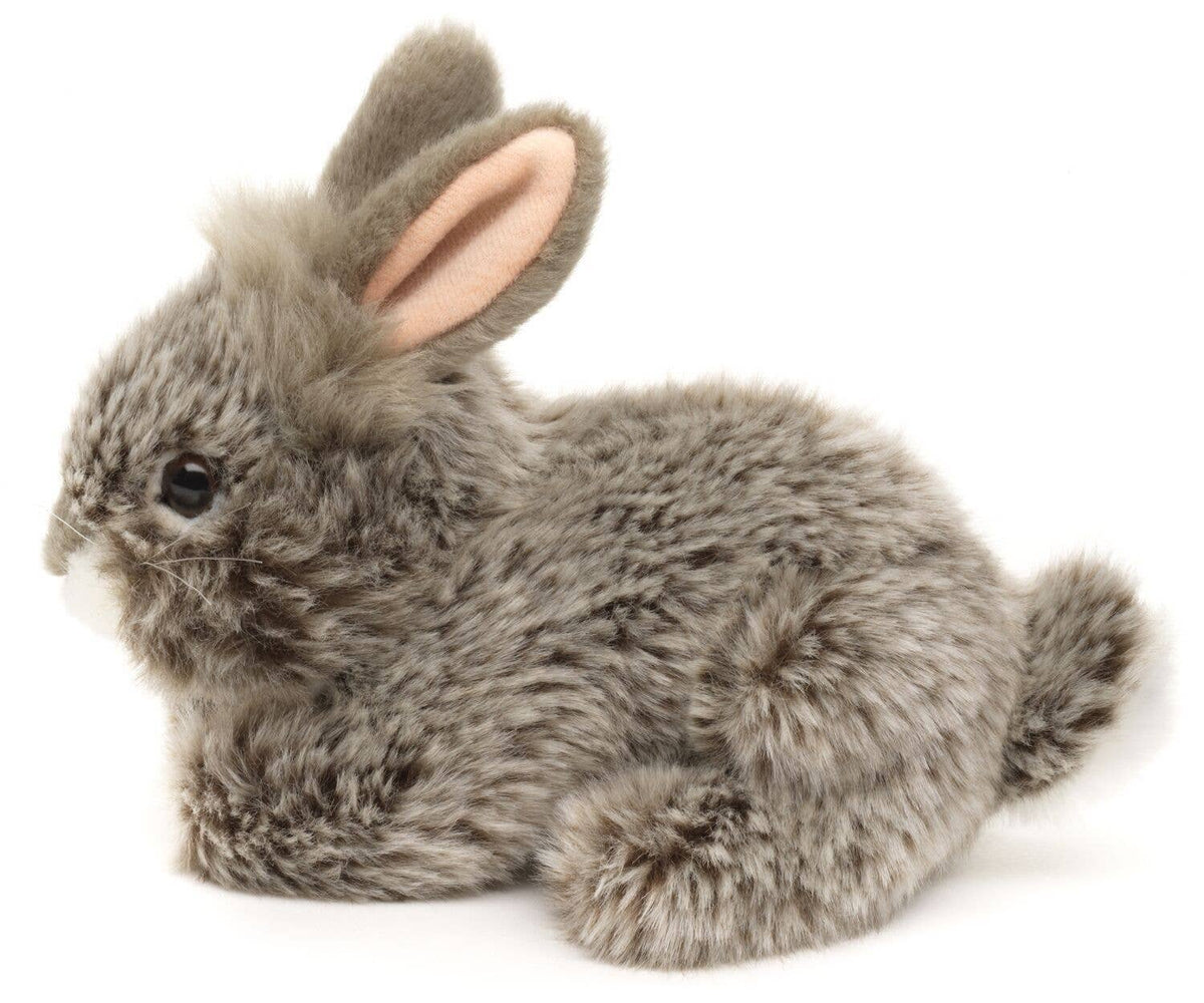 Angora rabbit, lying down (grey) cuddly/plush toy