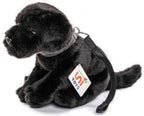 Labrador puppy (black), with leash - cuddly/plush toy