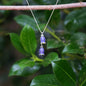 Hand-enamelled silver-plated bluebell pendant necklace