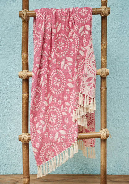 Elegant Jacquard Cotton Throw
