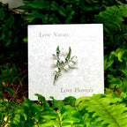 Lily Of The Valley White Flower Brooch